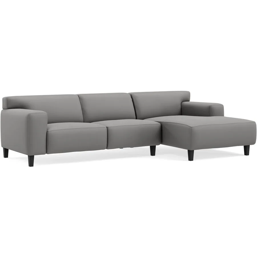 Ecksofa Vada Rechts Leder dunkelgrau B 300 T 160 cm - Möbel Konfigurator: Traummöbel individuell zusammenstellen