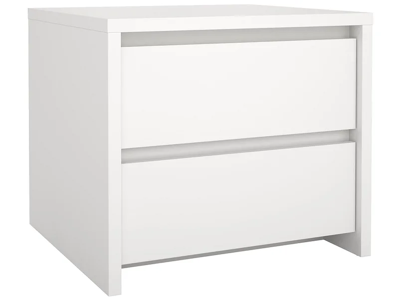 Nachttisch NEXT 2 Schubladen 51.6x48.1x45.4cm weiss matt