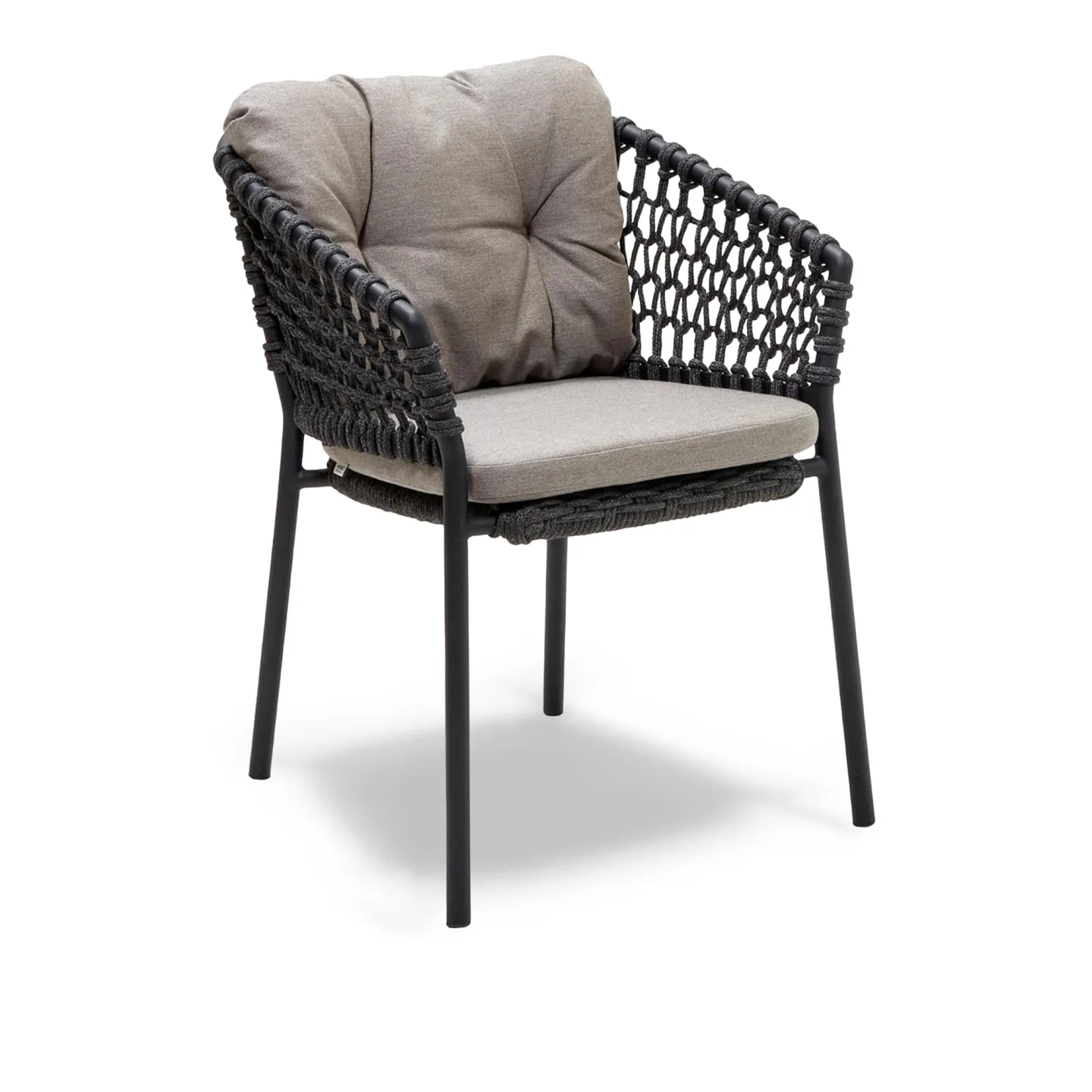 Cane-Line - Ocean dining chair – Dark Grey/Taupe - Matstolar utomhus - Cane-line Design Team - Grå - Metall
