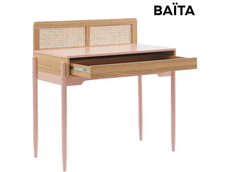 Kinderschreibtisch BAÏTA PABLO 50x90x95cm rosa