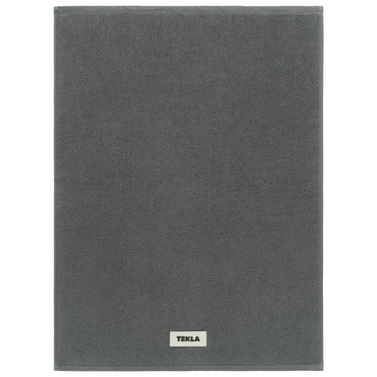 Tekla - Terry Solid Charcoal Grey badrumsmatta 50 x 70 cm - Bomullsmattor - Grå