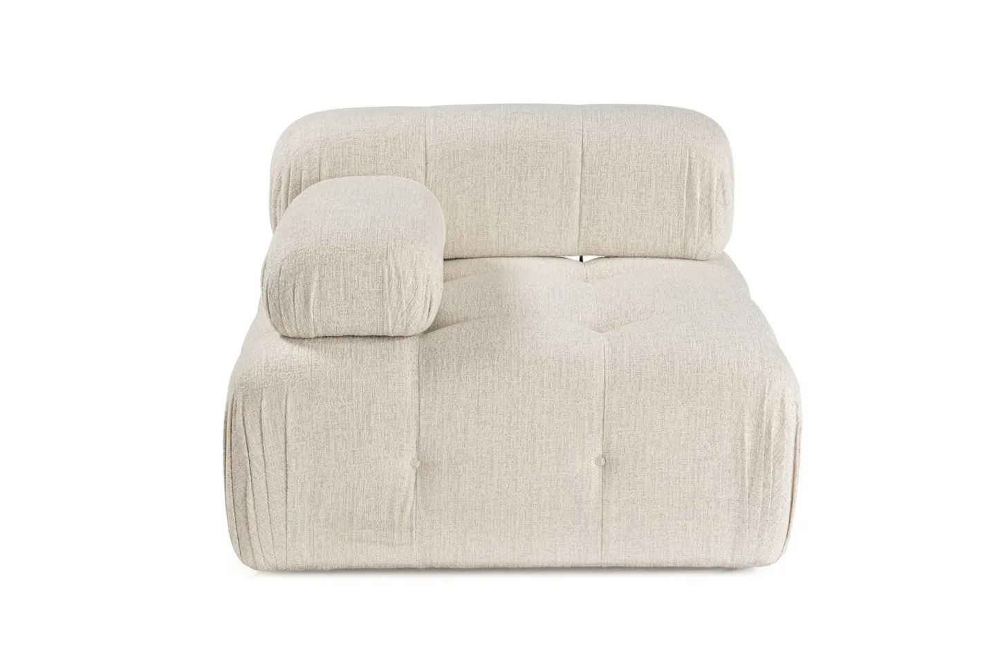 Belgin Vänstermodul / Fåtölj med utfällbara armstöd och ryggstöd - Cream