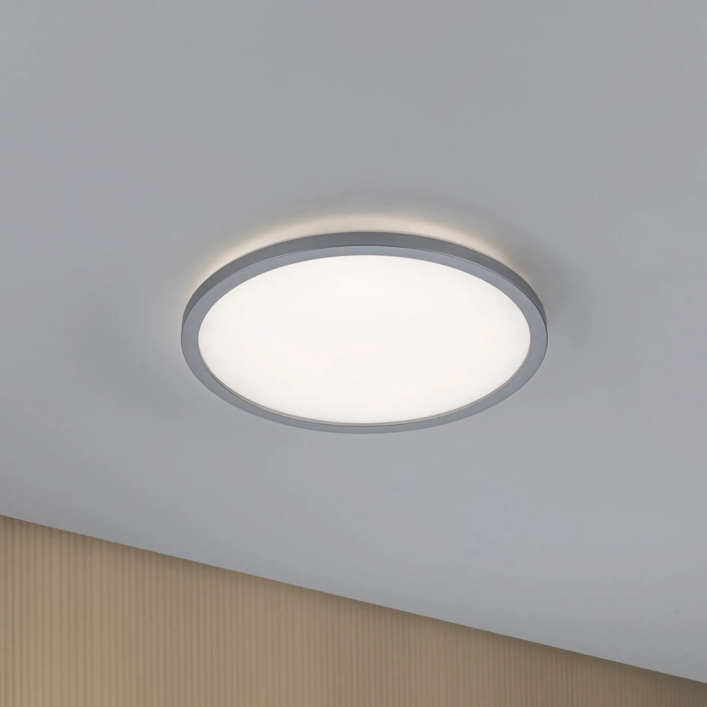 Atria Shine LED-panel, krom, Ø 29 cm, 3000 K, tænd/sluk, IP20, Paulmann - Stue - Moderne - Plastik - Rund