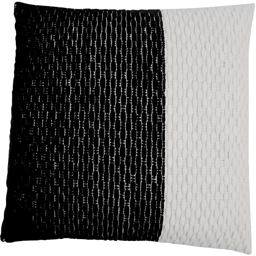 Zierkissen Dina Schwarz/Weiss Baumwolle 45 cm 45 cm