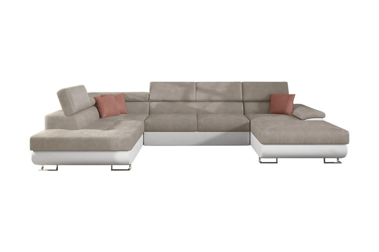 Reginia Bäddsoffa m. Divan och Schäslong Förvaring 4-sits - Beige
