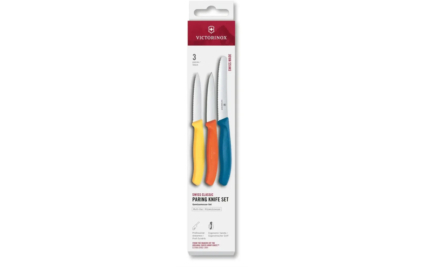 Alltron Messer-Set Swiss Classic, Gelb / Orange / Blau Von Victorinox Mehrfarbig | Schubiger Möbel