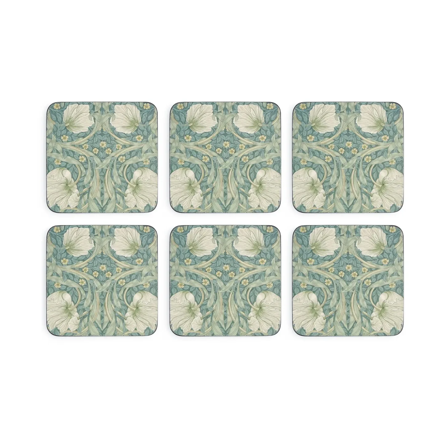 Pimpernel Morris & Co Pimpernel Glasuntersetzer 6er-Pack Grün, blau