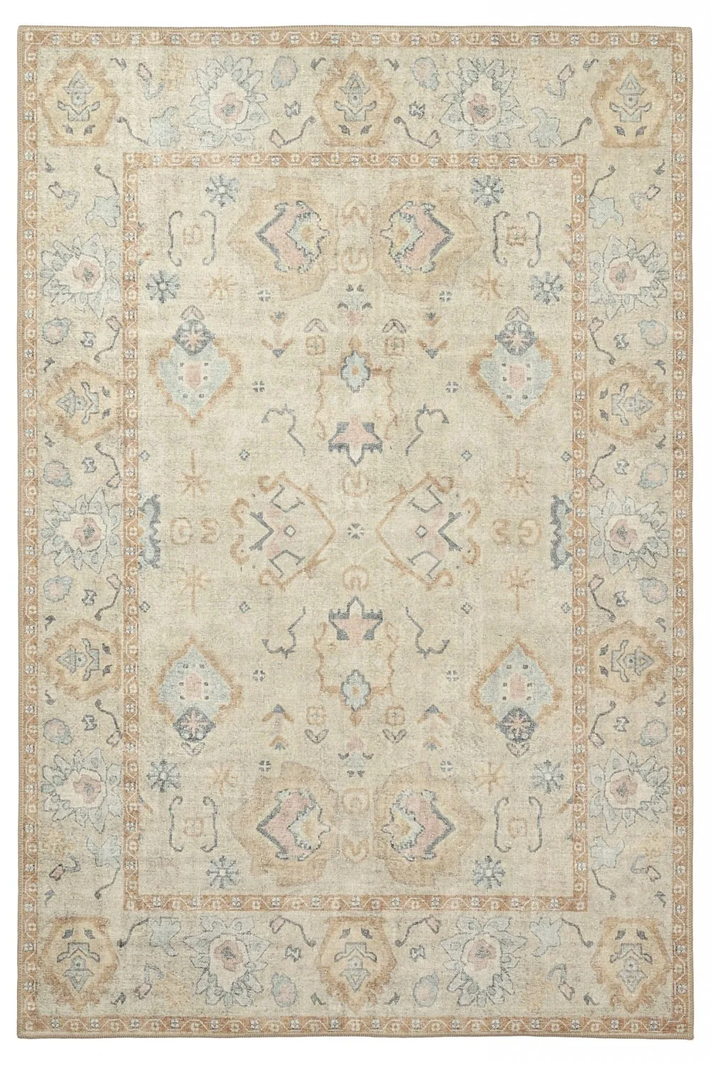 Flatvevd teppe - Amena (beige) (Størrelse: 150 x 230 cm)