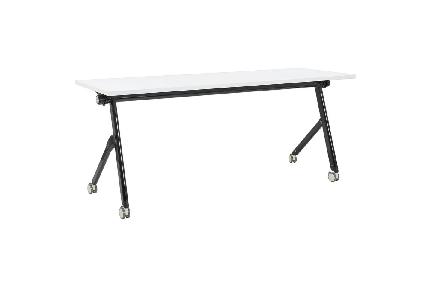 Hopfällbart skrivbord Bendi Vit/Svart, 180x60x75 cm - Vit/Svart, 180x60x75 cm