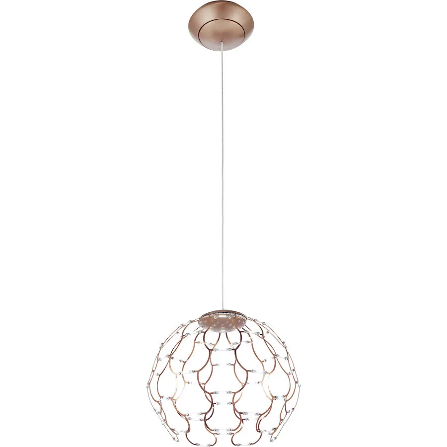 URBAN Pendellampe Lamoi Kupfer Eisen 40 cm 38 cm - LED - Lichtfarbe: Extra warmweiss - LED Energiesparlampen
