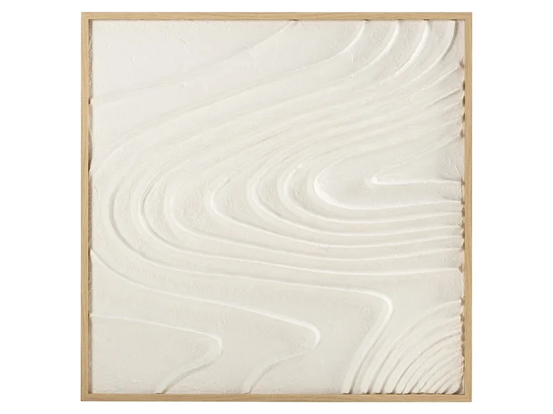Strukturierte Leinwand NAOMI weiss 80x80x4cm