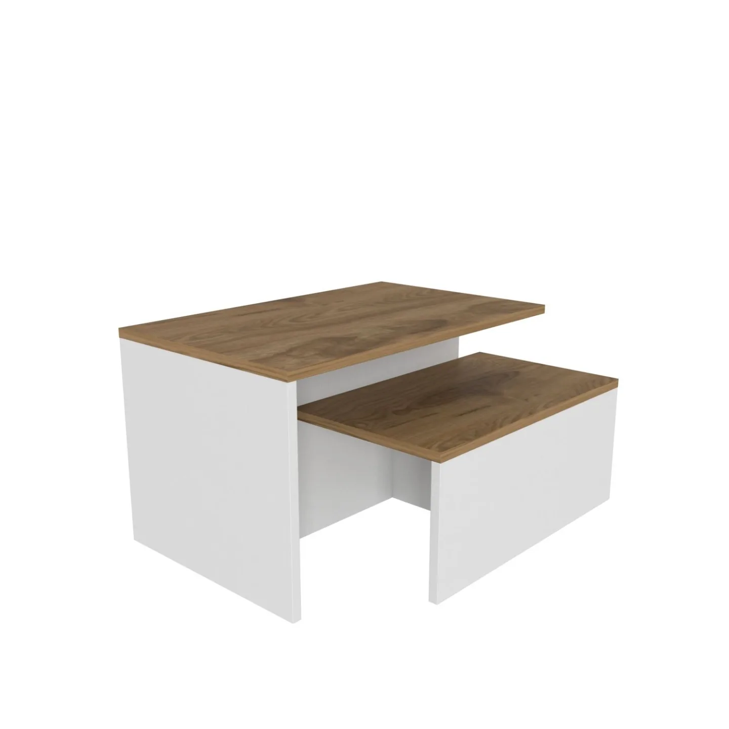 Vumira Satsbord 2 delar 72 cm - Ek och vit