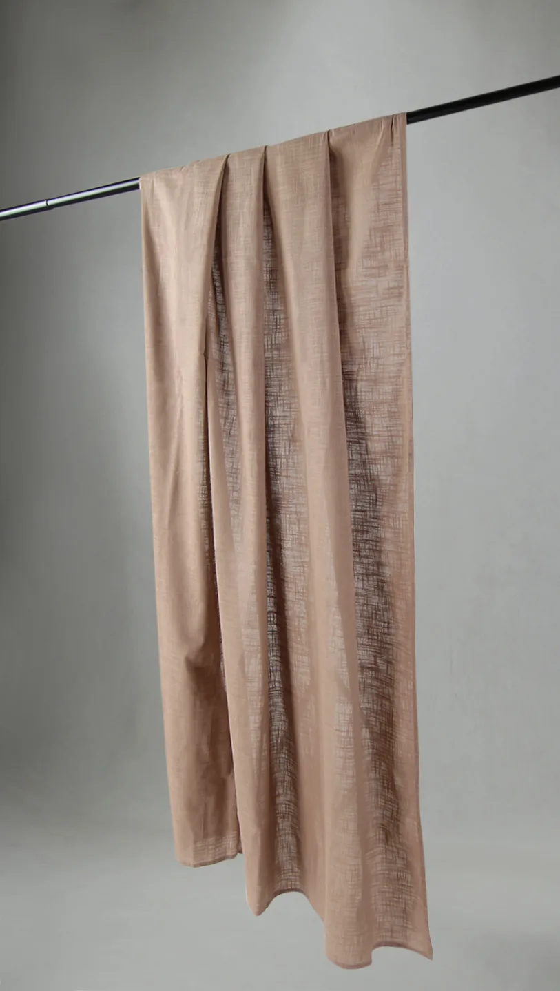 Gardiner - Bomullsgardin - Lollo (mørk beige) (Størrelse: 140 x 250 cm)