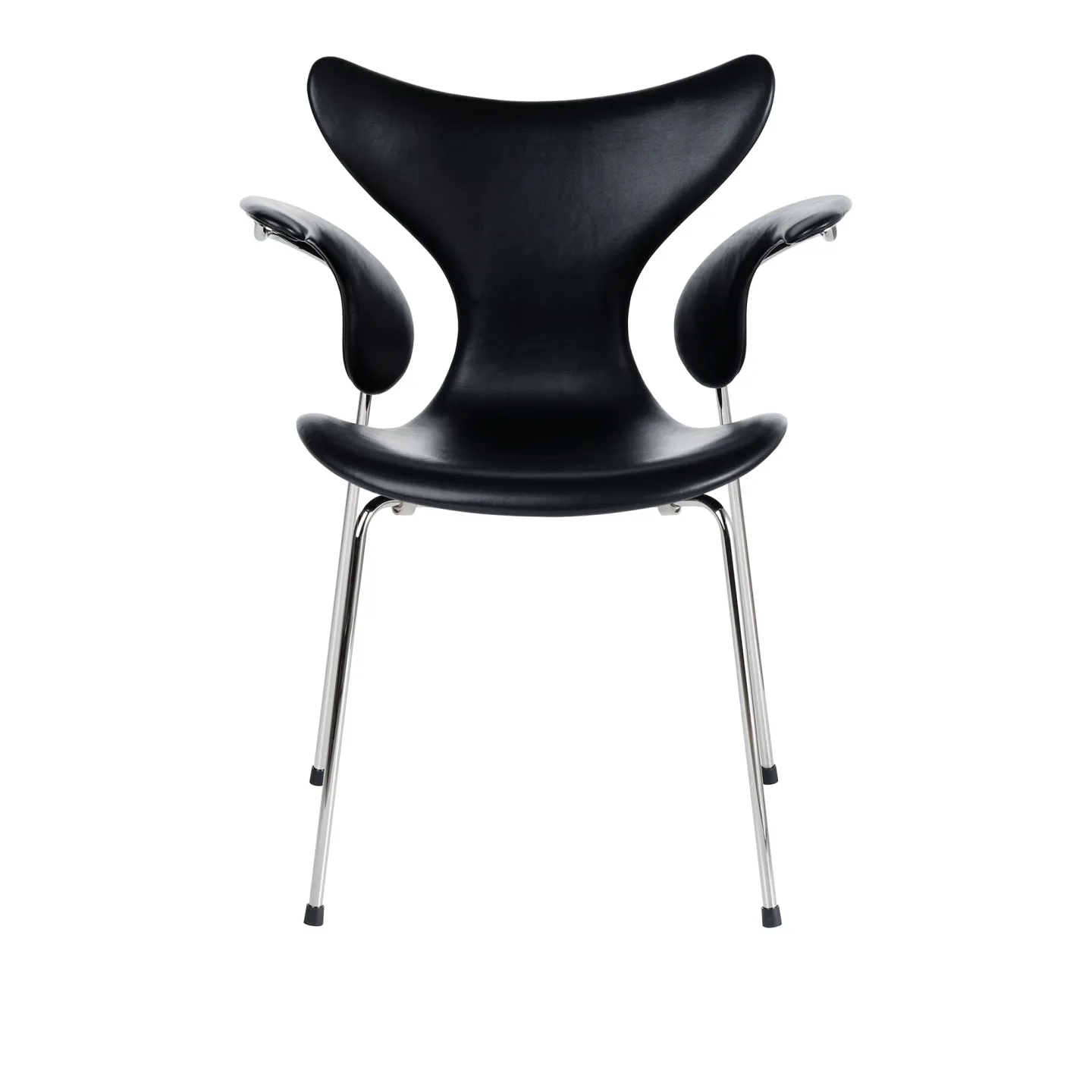 Fritz Hansen - 3208 Liljan Karmstol Anniversary Collection - Matstolar - Arne Jacobsen - Brun - Läder/Metall/Skum