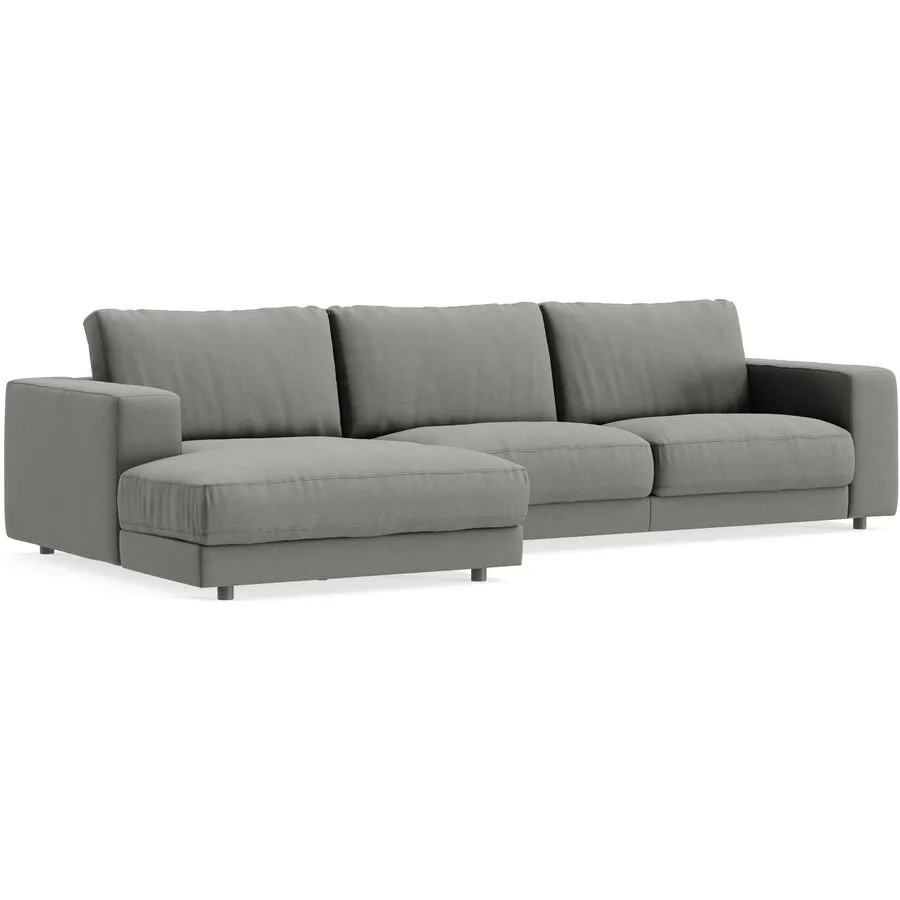 Ecksofa Ava Links Bezug: 100% Polyester brown B 320 T 170 cm - Möbel Konfigurator: Traummöbel individuell zusammenstellen