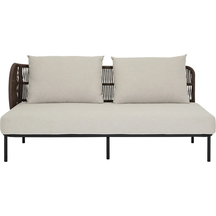 Loungeelement Luno grau/schwarz Aluminium 2 B 170 T 90 cm