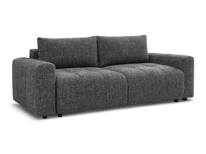 3er Sofa BOBOCHIC ARSENE Stoff chiniert dunkelgrau
