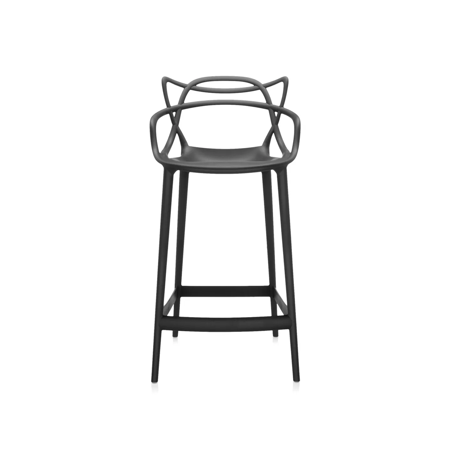 Kartell - Masters Stool 5869, Black 65 cm - Barstolar - Philippe Starck - Svart - Plast