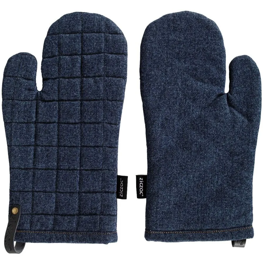 ZICZAC Ofenhandschuh Denim Blau Stoff 18 cm
