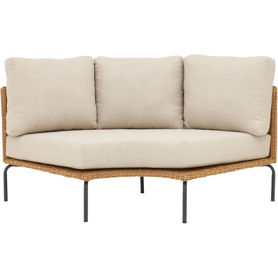 Loungeelement Venta Braun Stahl 156 cm 65 cm