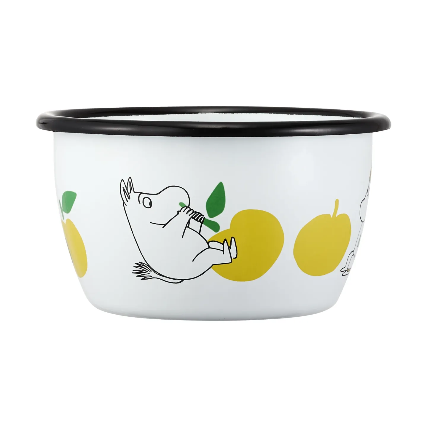 Muurla Mumin Emaille-Schale 30 cl Joyfull Apples-Gelb