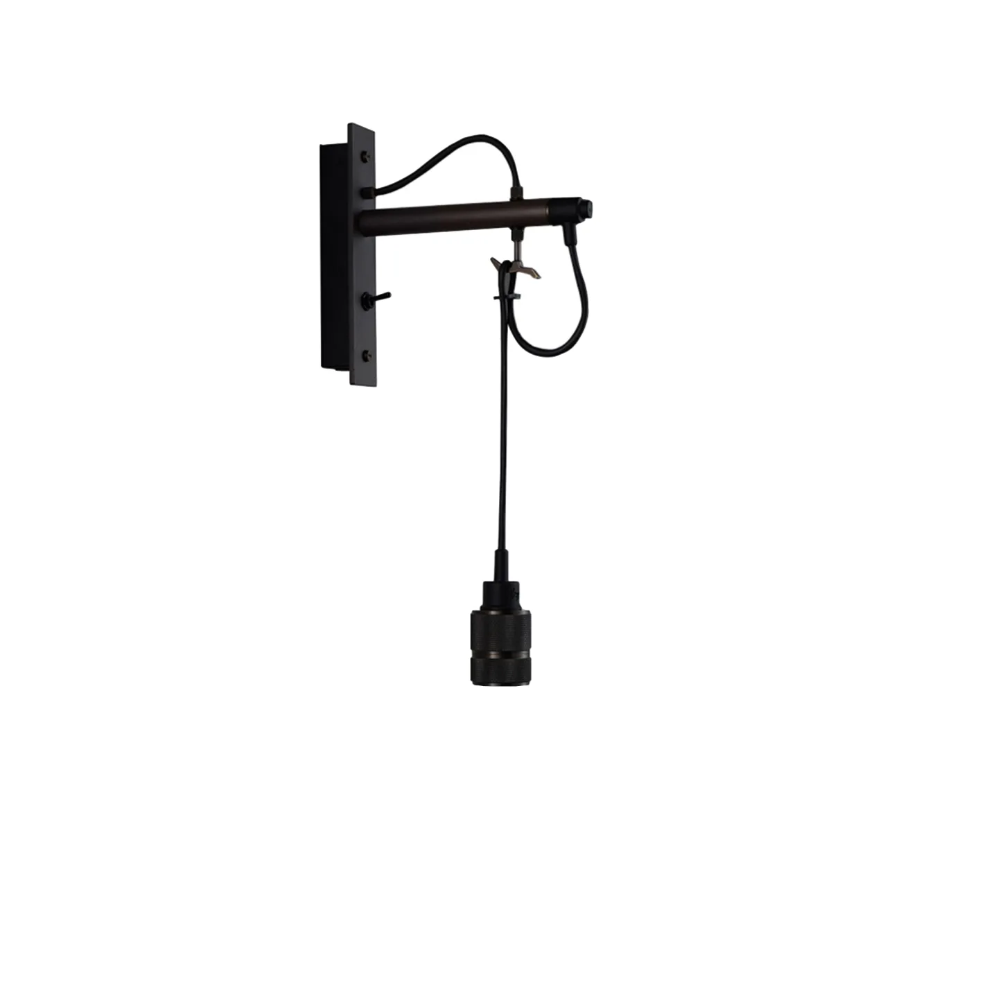 Buster + Punch - Hooked Wall Nude Graphite / Smoked Bronze - Vägglampor - Massimo Buster Minale - Svart - Metall