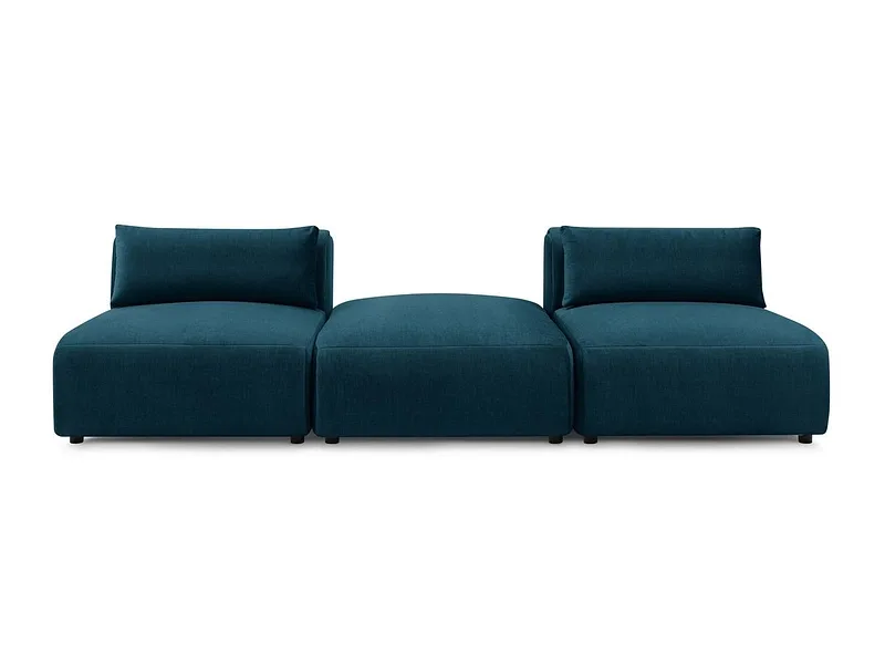 3er Sofa BOBOCHIC JEANNE Samt dunkelblau