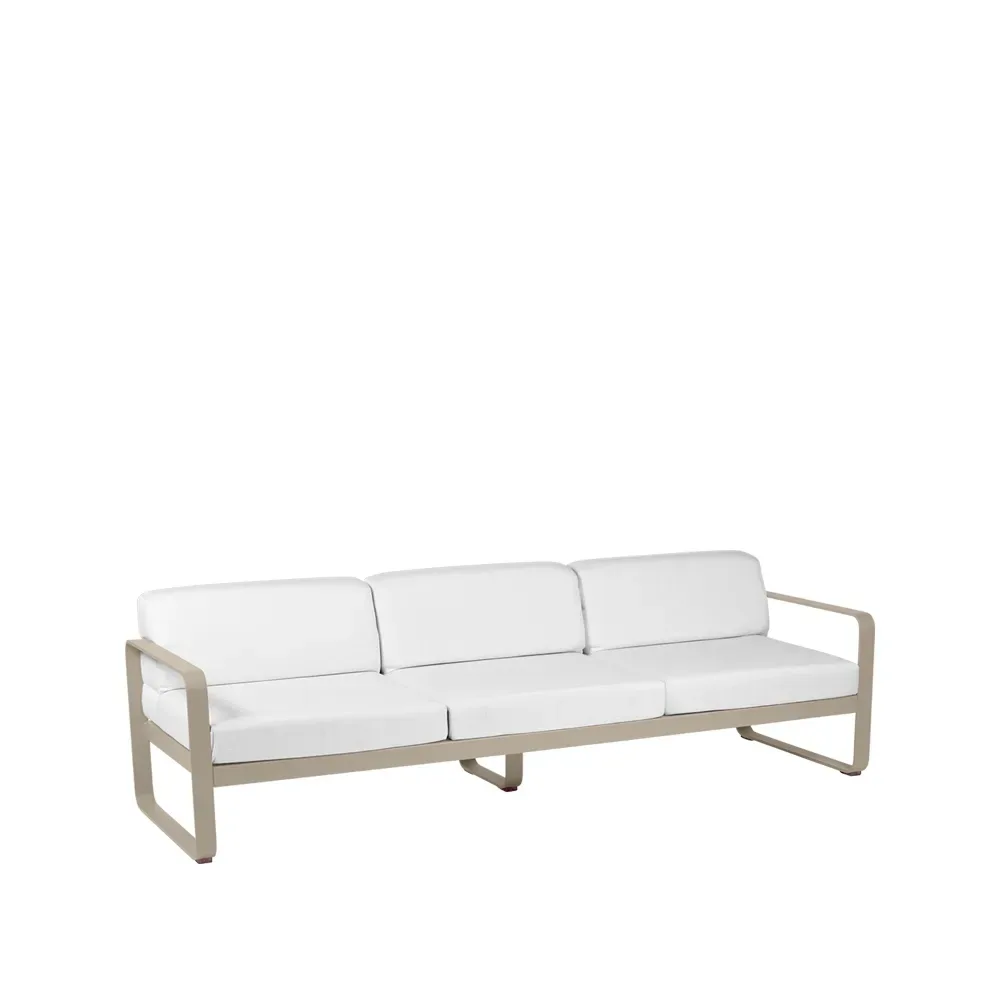 Fermob Bellevie soffa 3-sits Nutmeg (beige), off-white dyna