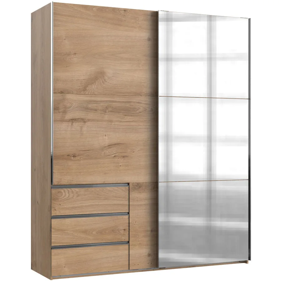 Kleiderschrank Sanko Plankeneiche Holzwerkstoff B 200 cm