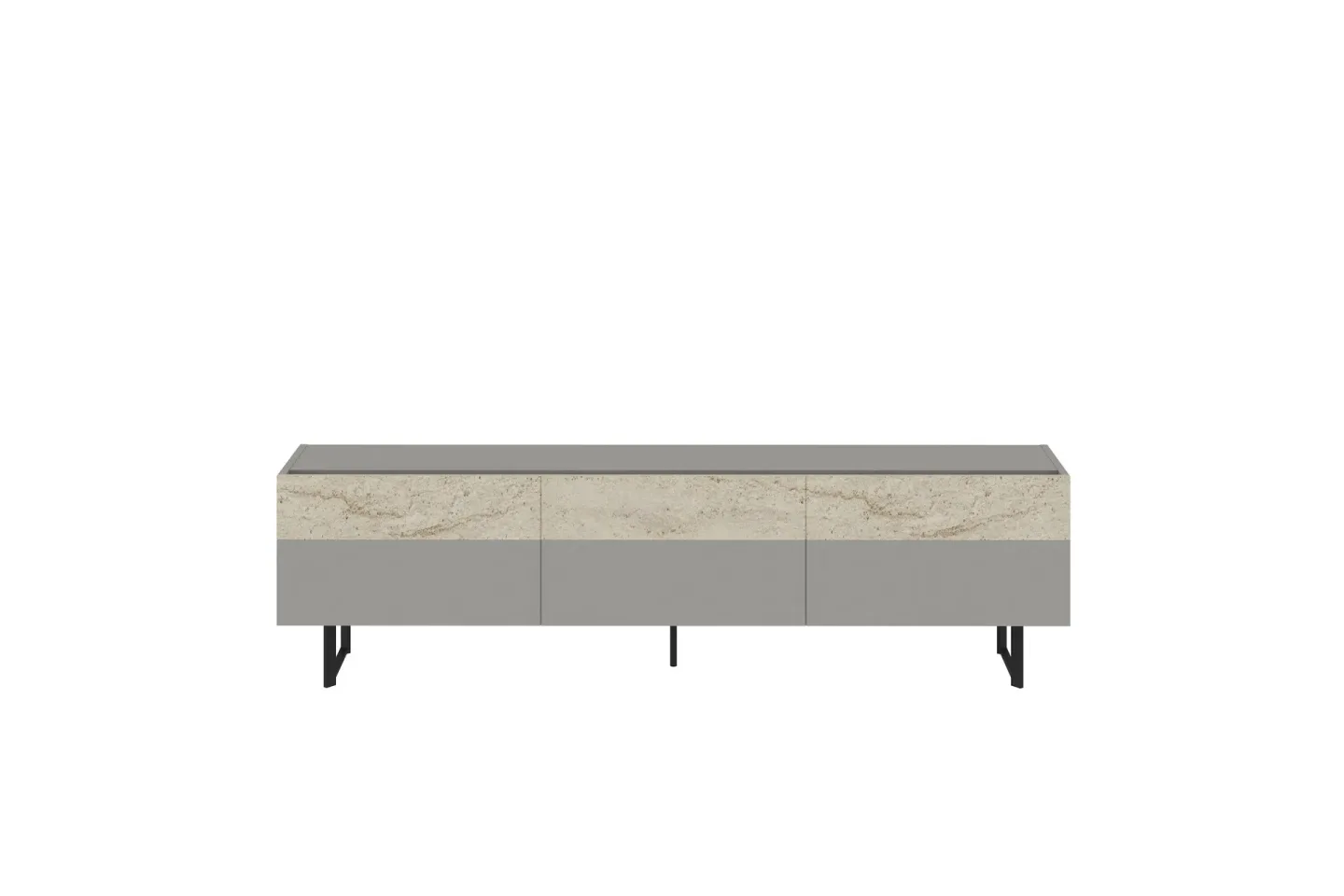 Sign Tv-bänk 180 cm - Grå/Travertin