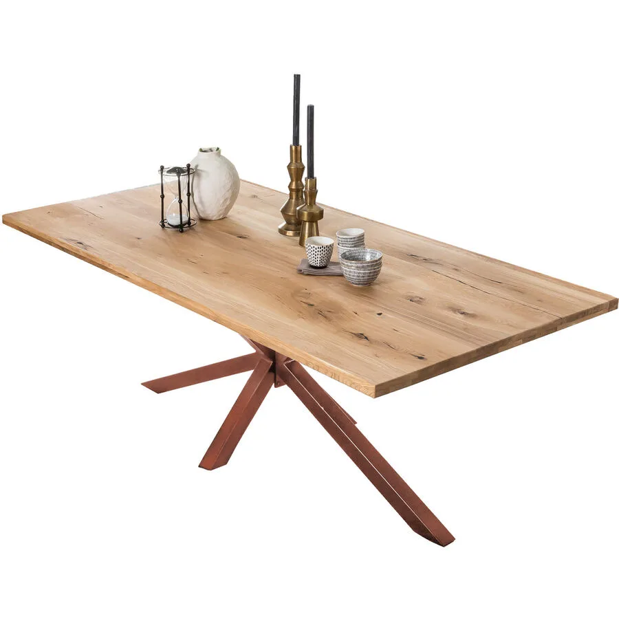 Esstisch Stella natur Wildeiche Massivholz B 200 T 100 cm