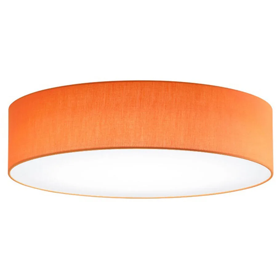 Deckenlampe Noah Orange Metall/Stoff 60 cm 16 cm - Material: Metall/ Stoff - LED - Lichtfarbe: Neutralweiss - LED Energiesparlampen