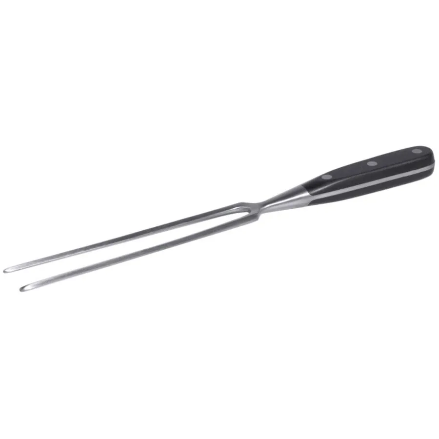 Tranchiergabel Contacto Bander silber/schwarz Edelstahl/Melamin T 17 cm