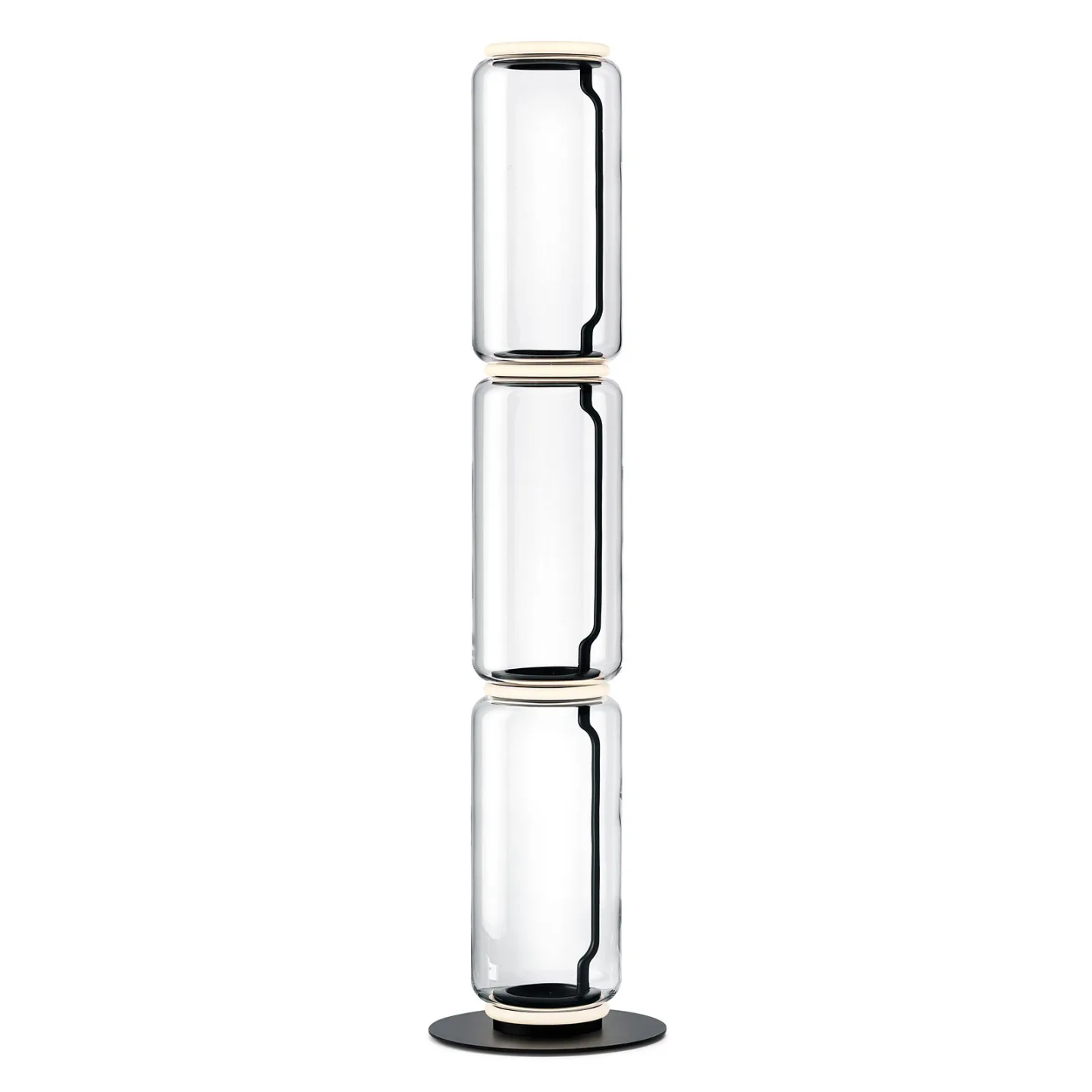 Noctambule F3 Stehleuchte High Cylinder - Flos - Wohnzimmer - Design - Glas - Mehrflammig