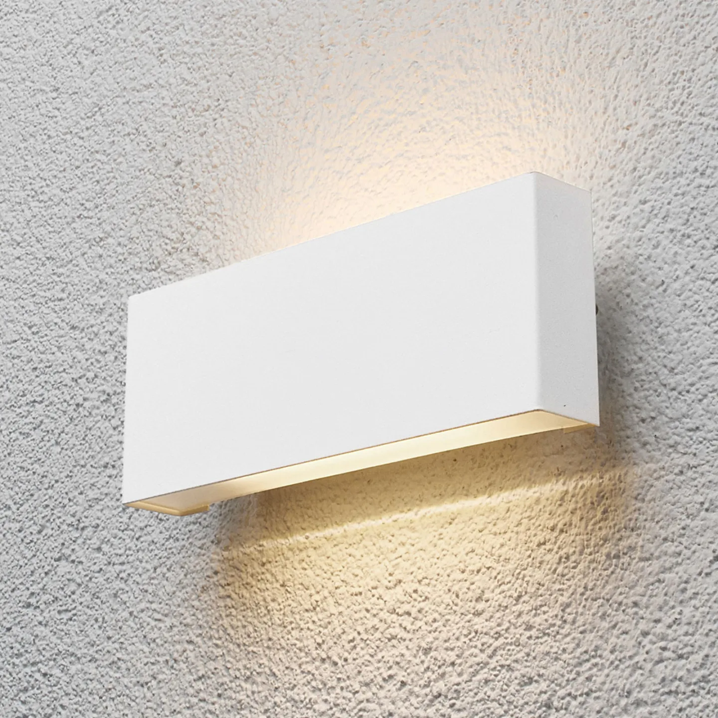 Safira LED Utendørs Vegglampe White - Lindby - Balkong - Moderne - Aluminium - Kantet