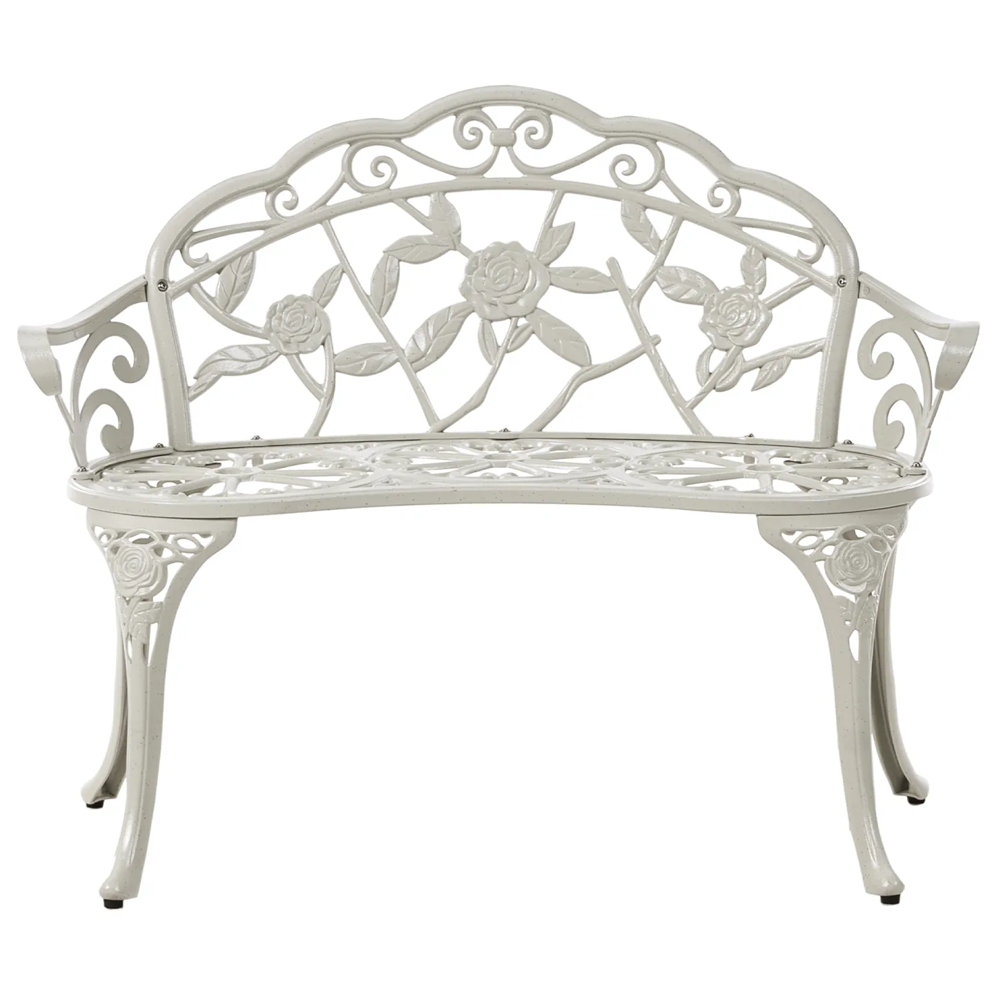 Trädgårdsbänk Piura 88 cm Aluminum - Vit