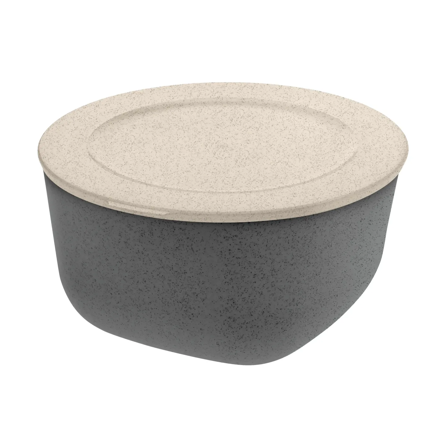 Koziol Connect Schüssel/Schale mit Deckel 2 L biozirkulärer Thermoplast Nature ash grey