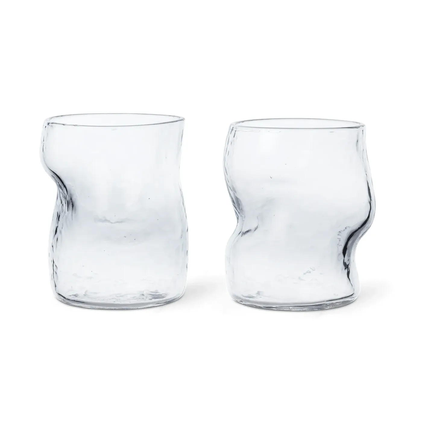 Ferm Living Dimple Glas 27 cl 2er Pack Clear