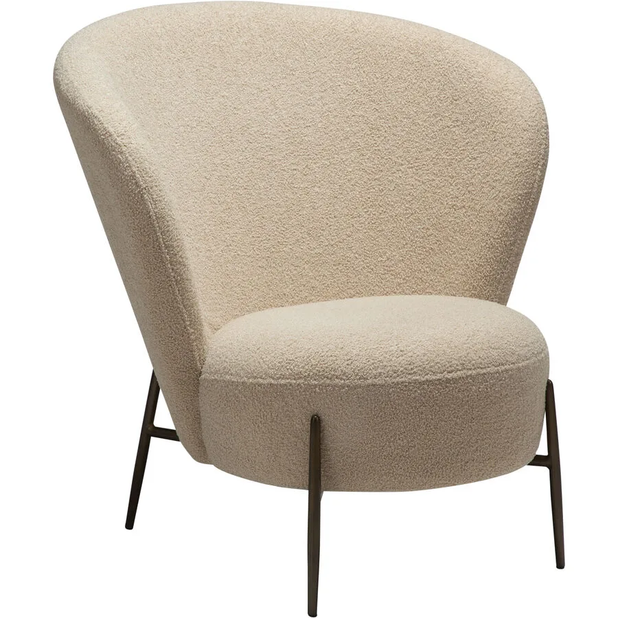 DAN-FORM Sessel Orbit creme/gold Stoff B 84.5 T 82 H 85 cm