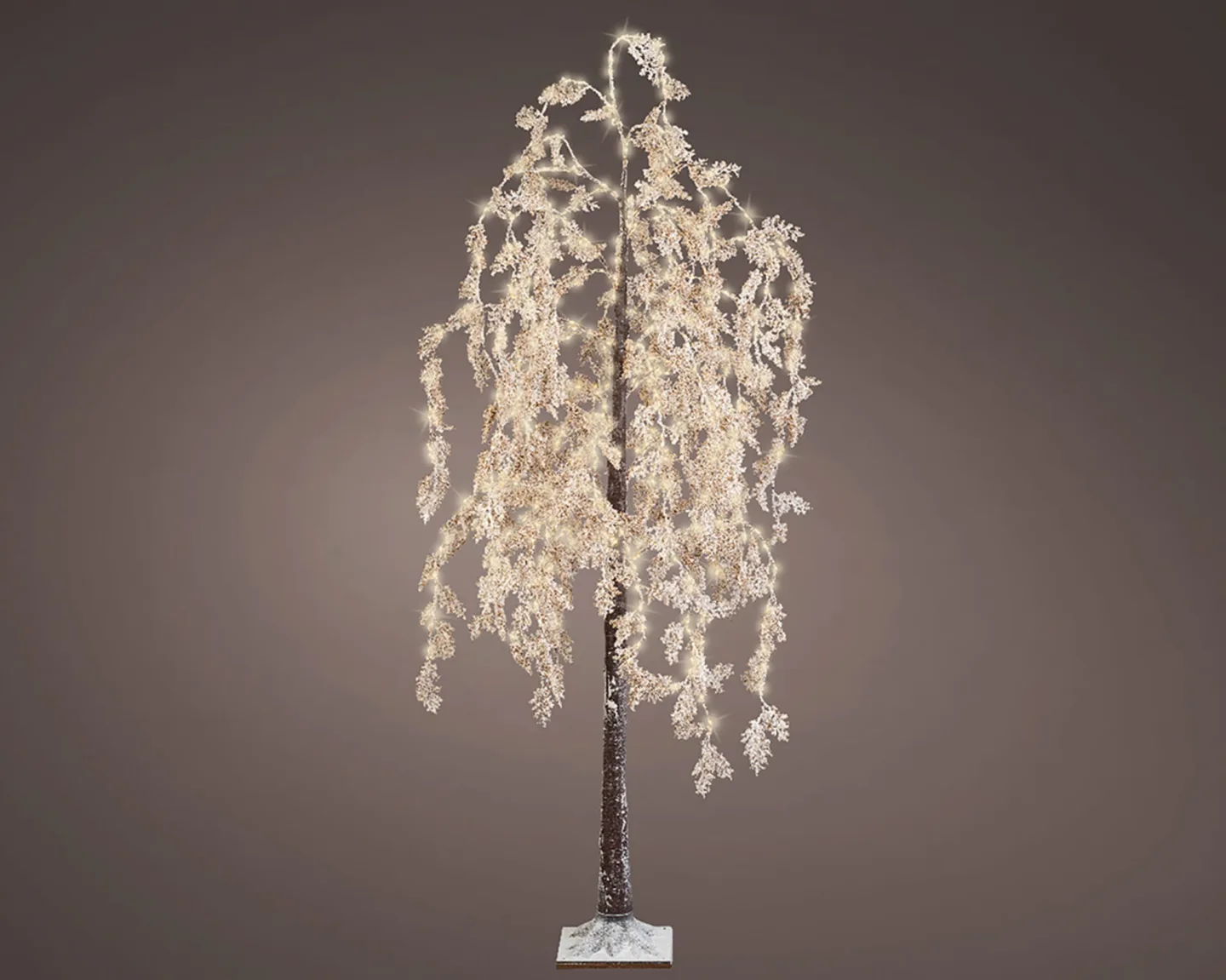 Gilde Weihnachtsbaum Zypresse, 600 Led, Braun H: 210 cm | Schubiger Möbel