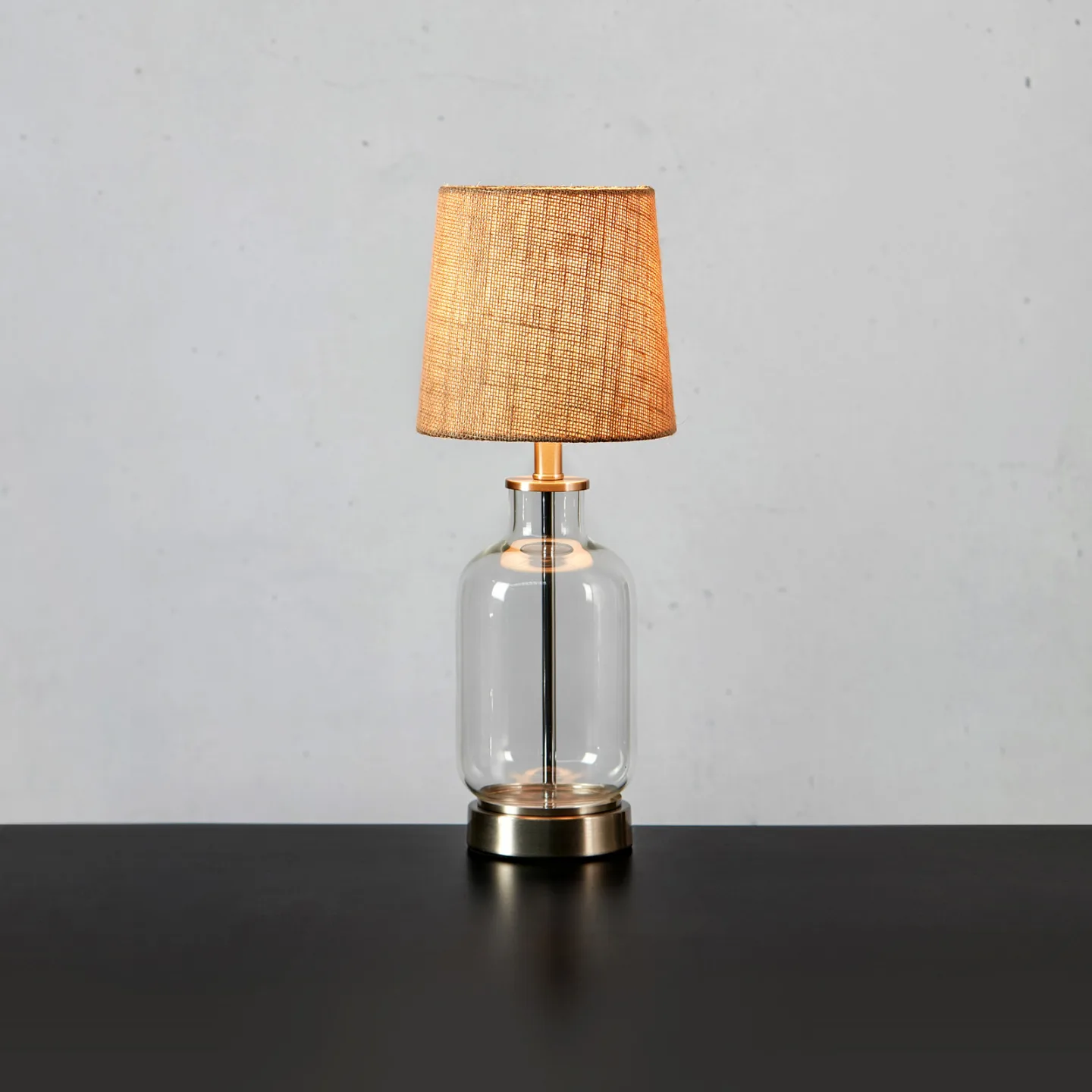 Costero bordlampe H43 Clear/Natural - Markslöjd - Stue - Glas - Med skærm