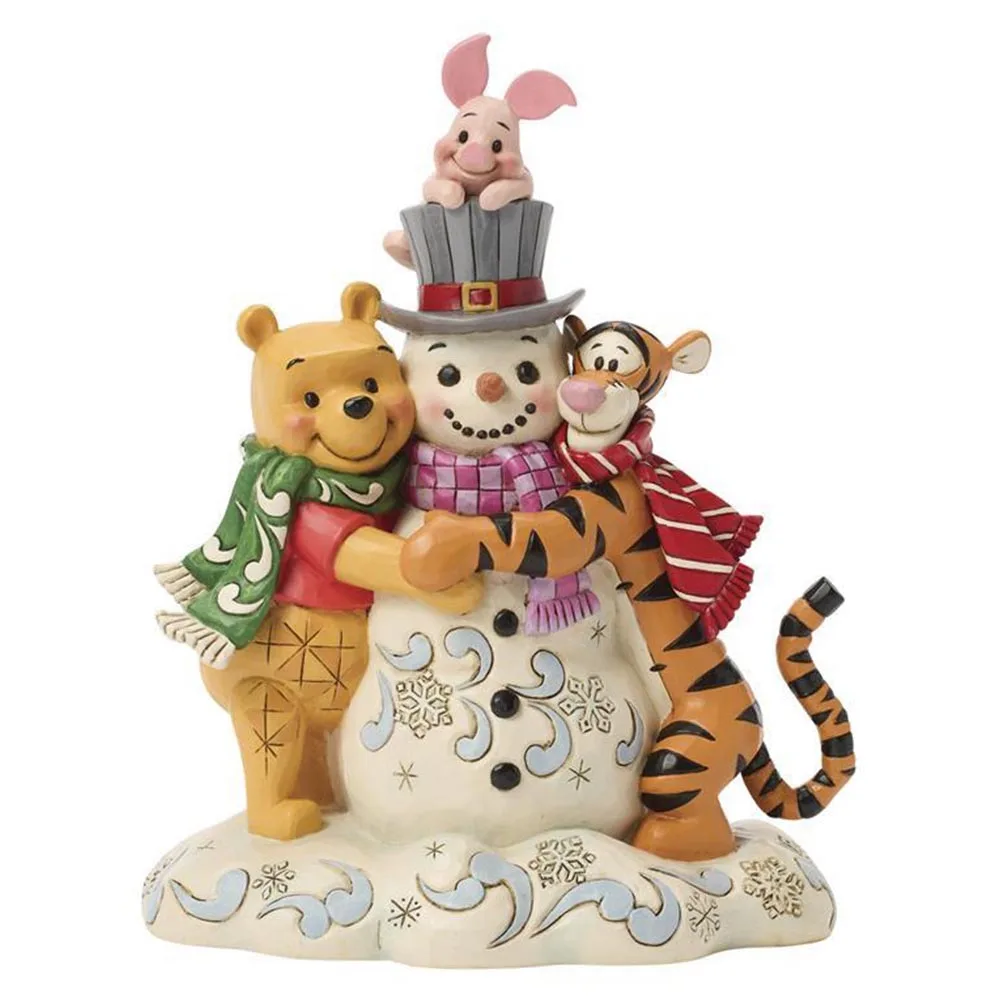 Disney Figur Nalle Puh & vännerna gör en snögubbe
