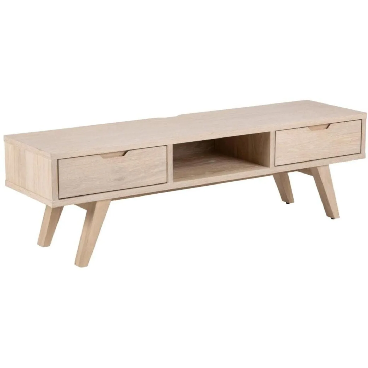 AC Design Furniture Lowboard AC Design Eiche, Weiss Spanplatte B 150 cm - Lowboard