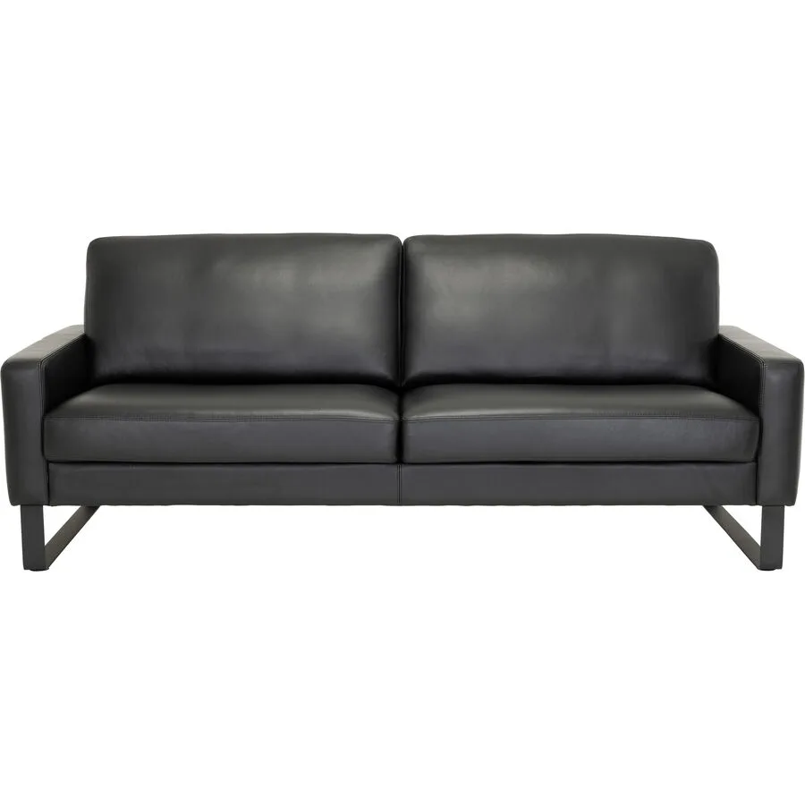 Sofa Devin Schwarz Leder 172 cm 90 cm - Möbel Konfigurator: Traummöbel individuell zusammenstellen