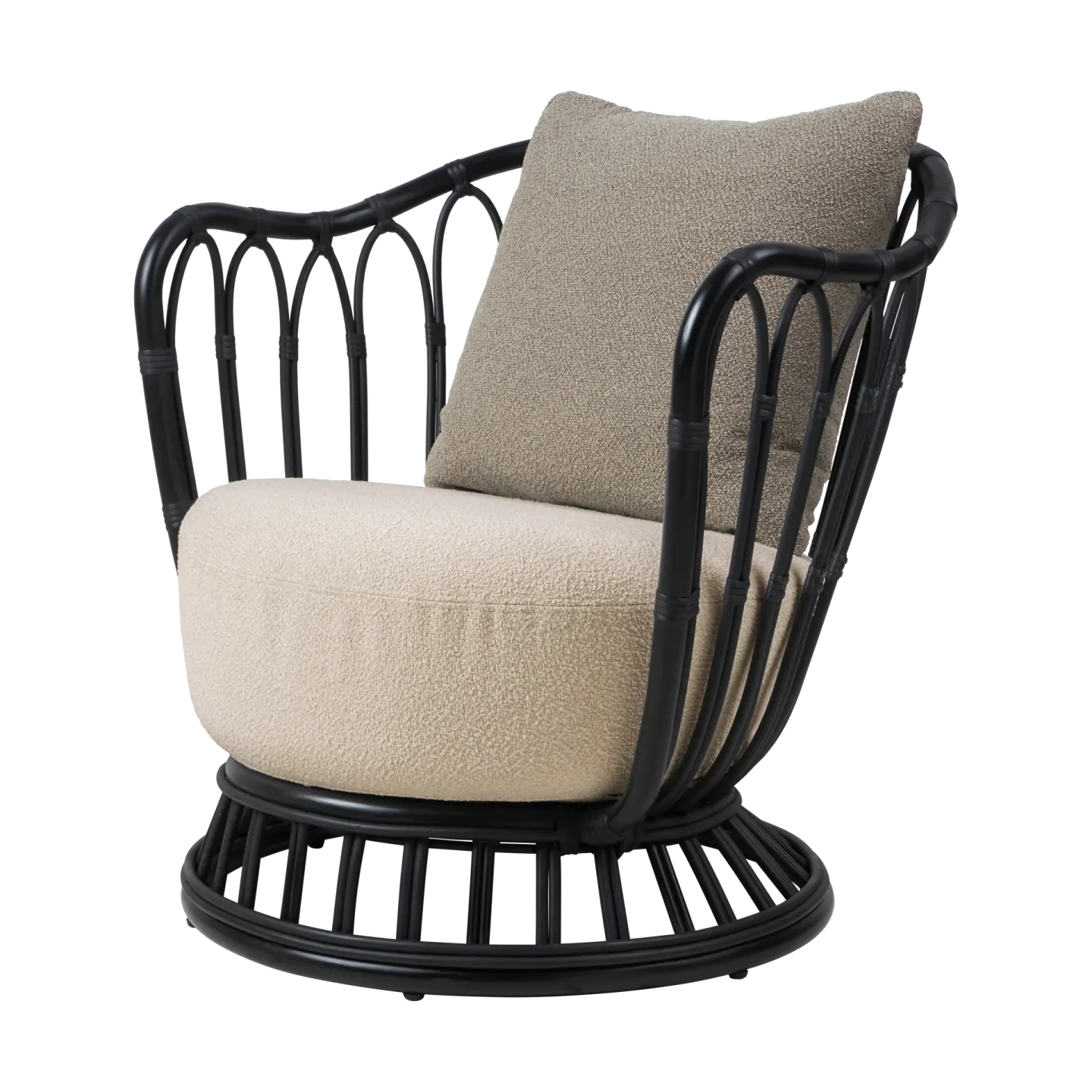 GUBI Grace Outdoor Lounge Stuhl Lorkey Limonta 41-43-black