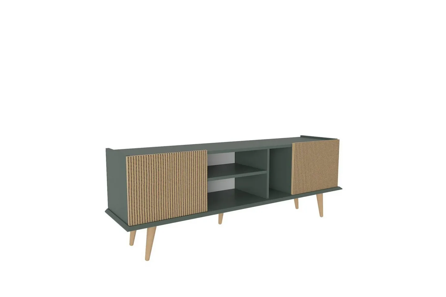 Corvo Tv-bänk 154,4 cm - Light Brun/Grön