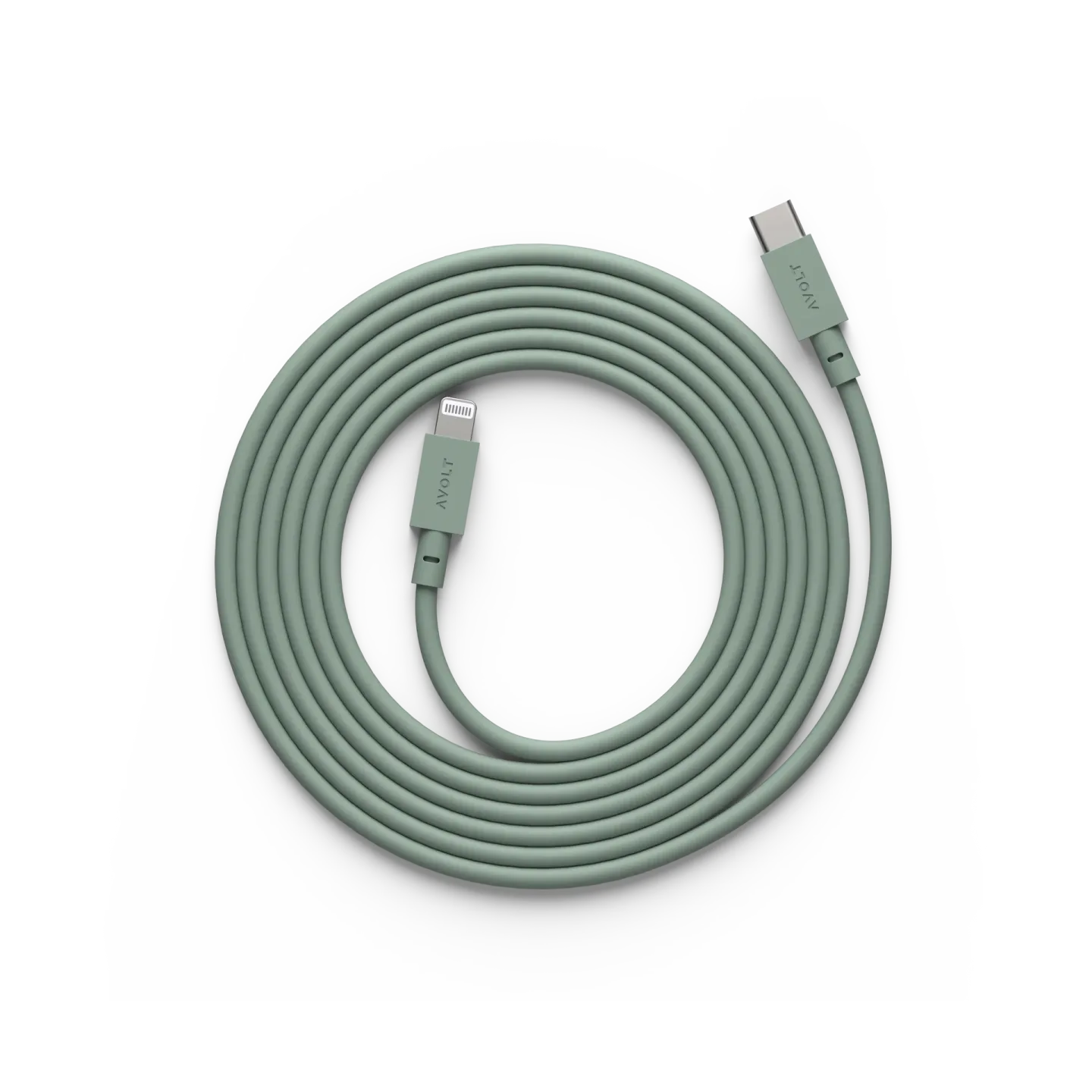 Avolt Kabel 1 USB C zu Lightning Ladekabel 2m Oak Green