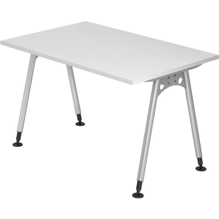 Schreibtisch Office weiss Holzwerkstoff Höhenverstellbar B 120 T 80 cm