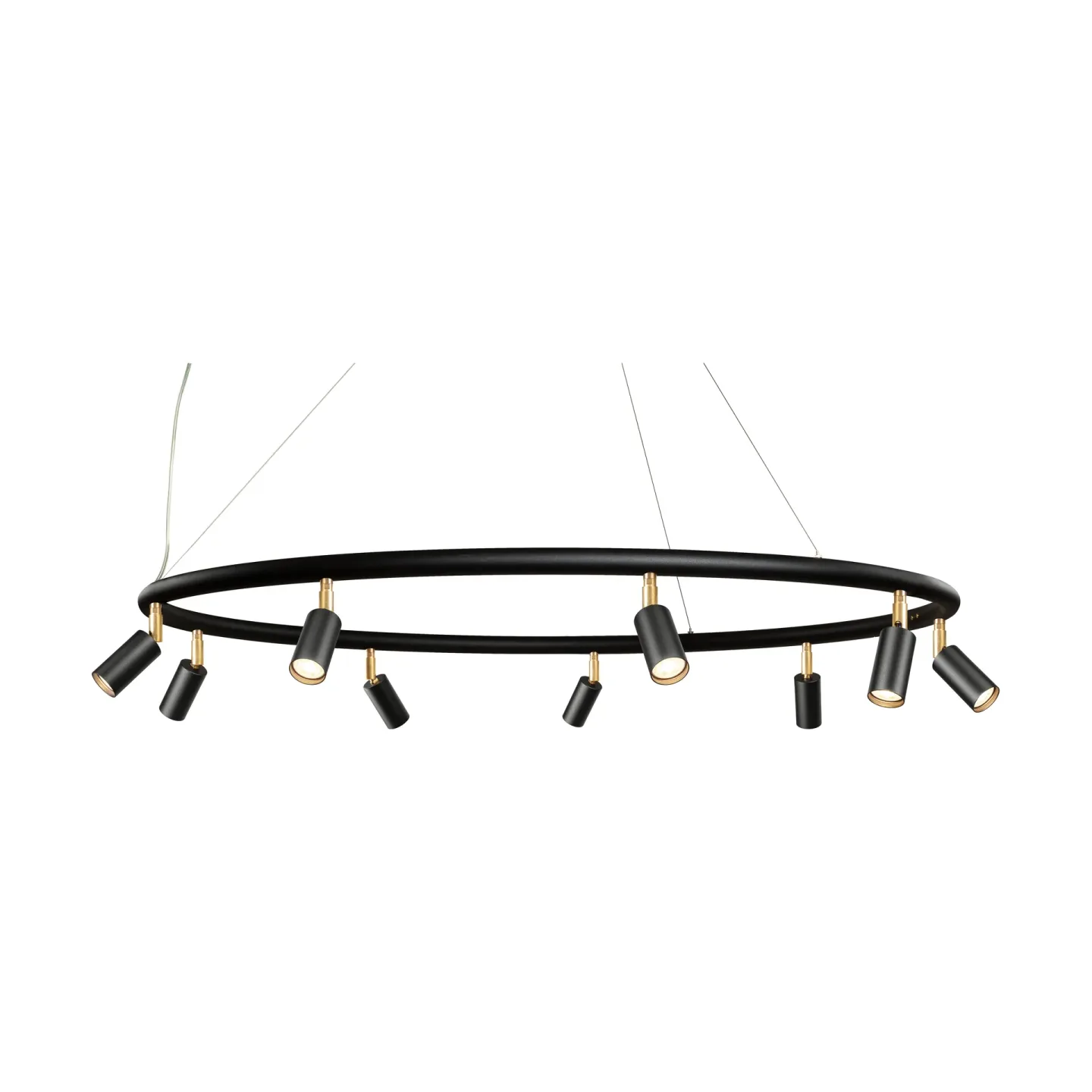 Örsjö Belysning Starlight runde Wand- und Deckenleuchte Ø100 cm Schwarz Strukturlack RAL 9005