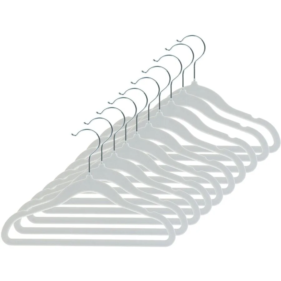 Kleiderbügel-Set COCON Offwhite Edelstahl/Stoff B 2 cm Set